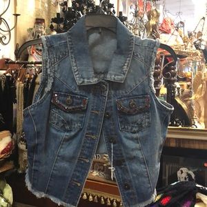 embellished jean jacket